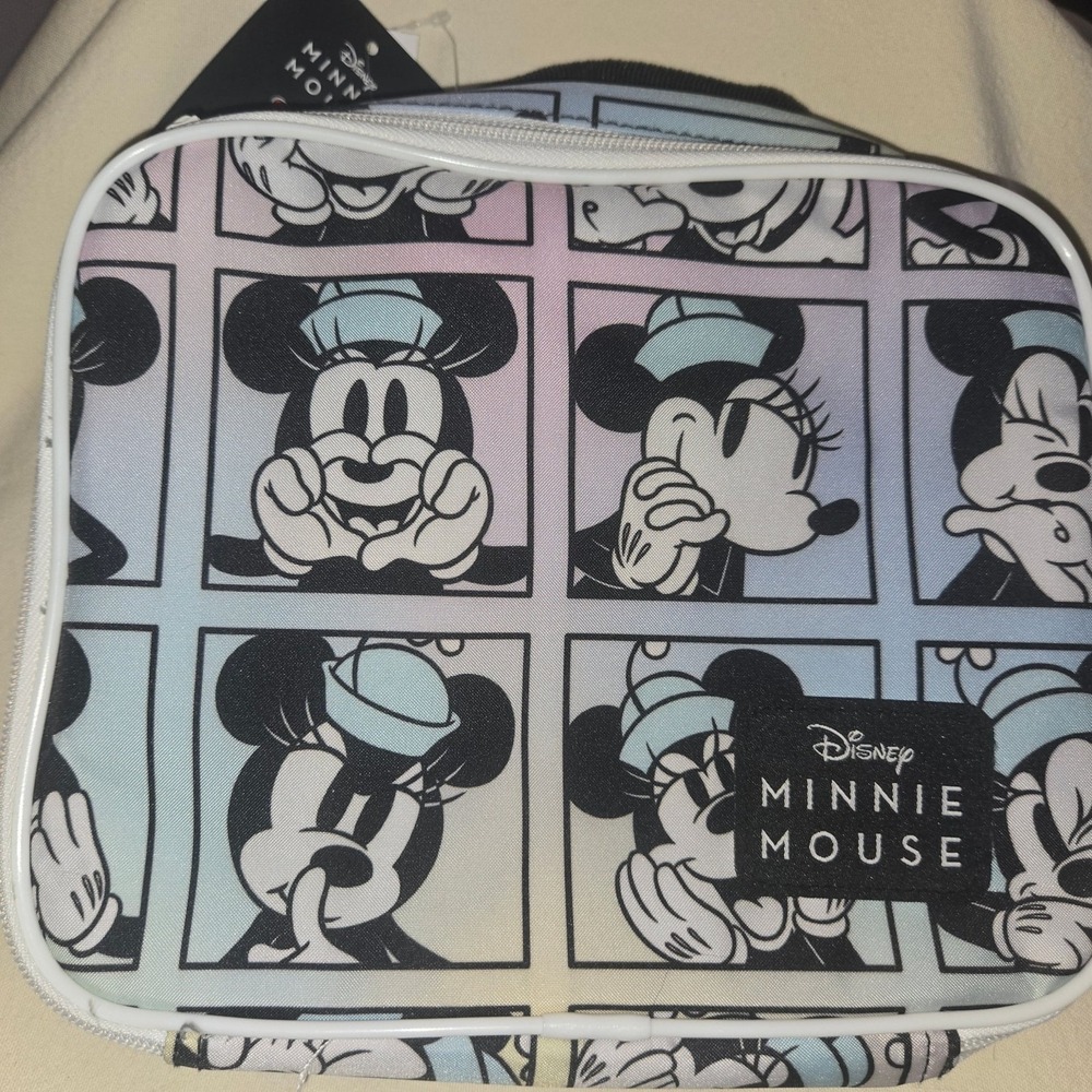 Bioworld Disney Minnie Mouse Lunch Box Kids OS Pastel Pink Blue NEW Insulated